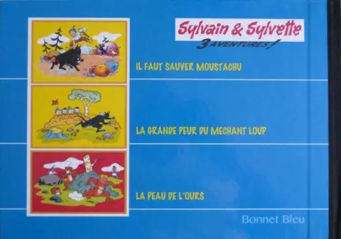 Verso de l'album Sylvain et Sylvette 3 aventures