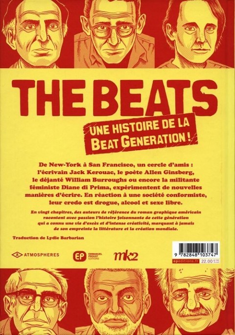 Verso de l'album The Beats Anthologie graphique