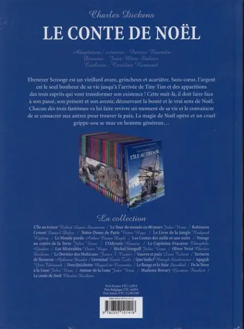 Verso de l'album Les Incontournables de la littérature en BD Tome 30 Le Conte de Noël