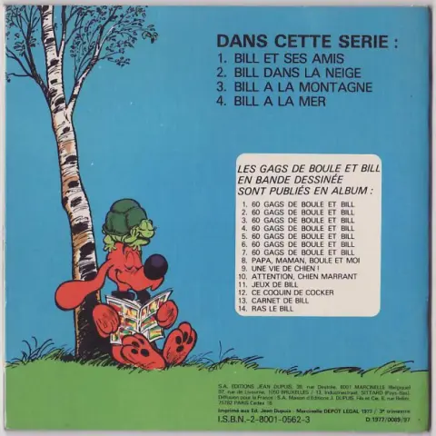 Verso de l'album Bill Tome 3 Bill à la montagne