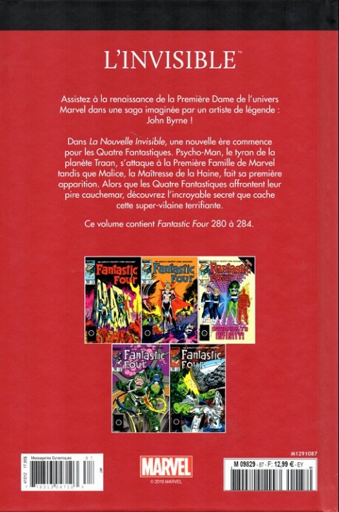 Verso de l'album Le meilleur des Super-Héros Marvel Tome 87 L'invisible