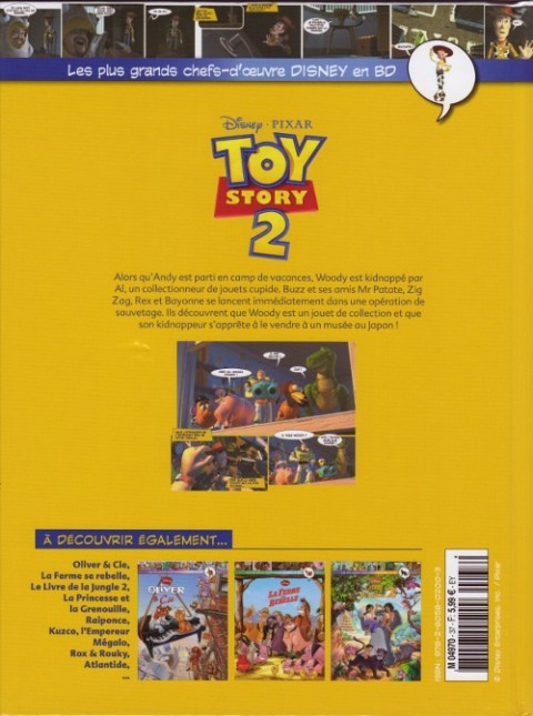 Verso de l'album Les plus grands chefs-d'œuvre Disney en BD Tome 37 Toy Story 2