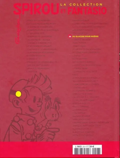 Verso de l'album Spirou et Fantasio La collection Tome 23 Du glucose pour Noémie