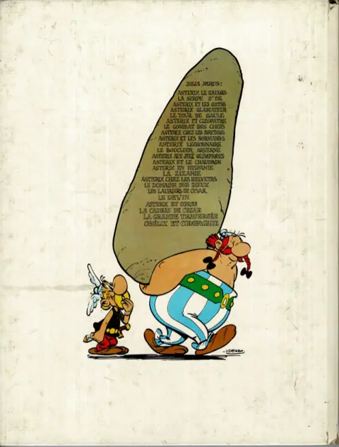 Verso de l'album Astérix Tome 10 Astérix légionnaire