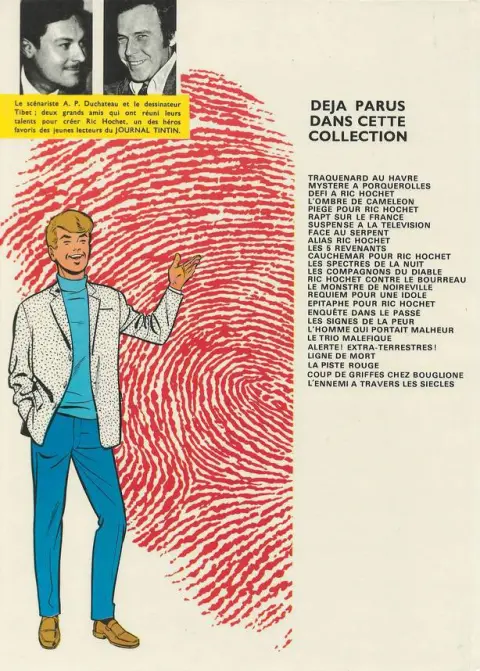 Verso de l'album Ric Hochet Tome 14 Ric Hochet contre le bourreau