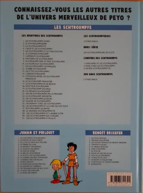 Verso de l'album Johan et Pirlouit Tome 15 Les Troubadours de Roc-à-Pic
