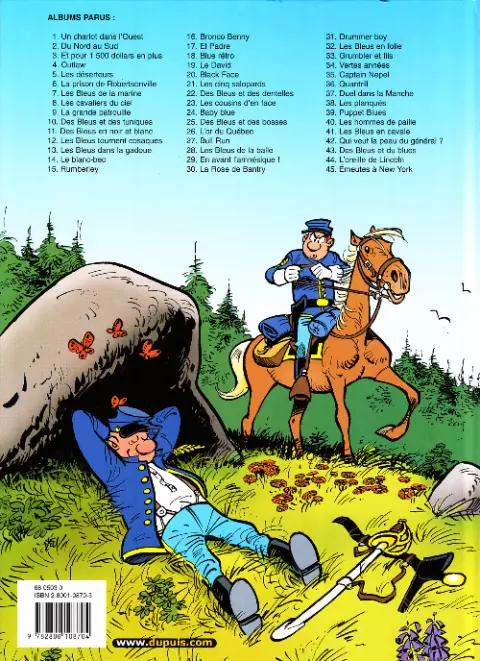 Verso de l'album Les Tuniques Bleues Tome 13 Les bleus dans la gadoue