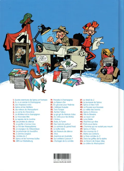 Verso de l'album Spirou et Fantasio Tome 10 Les pirates du silence