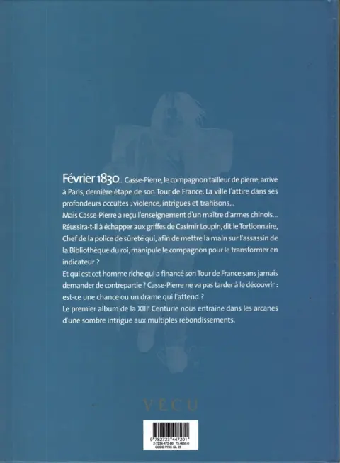 Verso de l'album Casse-Pierre Tome 1 La XIIIe Centurie