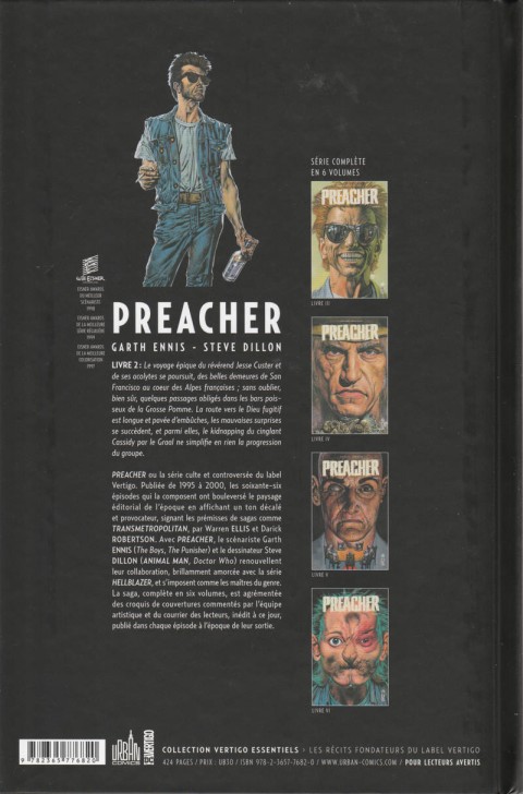 Verso de l'album Preacher Livre II