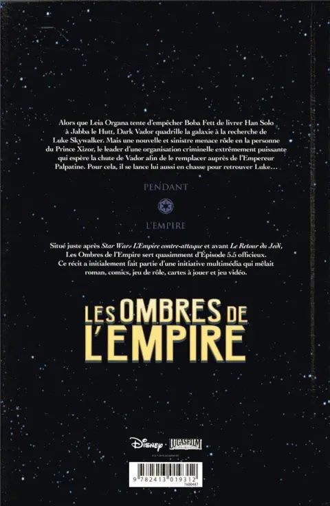 Verso de l'album Star Wars - Les ombres de l'Empire Intégrale