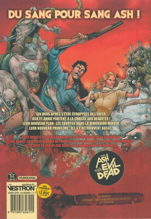 Verso de l'album Evil Dead 2 - La Série #2/3 Même pas mort !