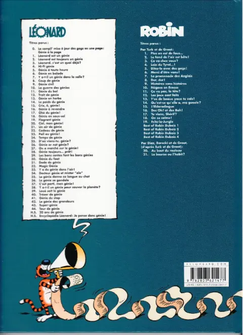 Verso de l'album Léonard Tome 36 Le génie se gondole