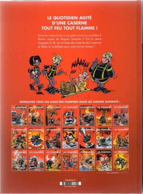 Verso de l'album Les Pompiers Festival d'interventions