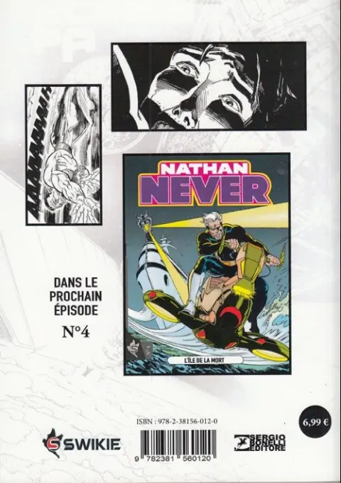 Verso de l'album Nathan Never Swikie N° 3 Opération Dragon