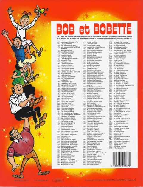 Verso de l'album Bob et Bobette Tome 168 Quand les elfes danseront