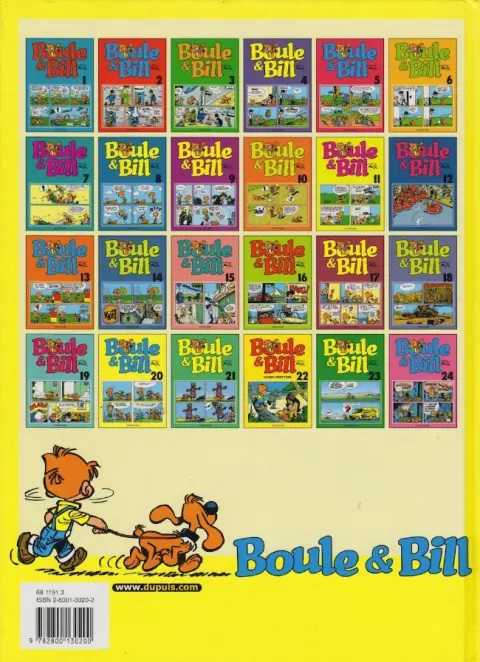 Verso de l'album Boule & Bill Tome 20
