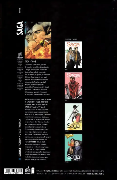 Verso de l'album Saga Tome 1