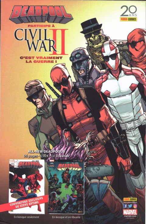 Verso de l'album Civil War II Extra Tome 1 Civil War II : Gods of War