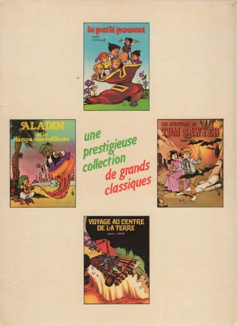 Verso de l'album Grands classiques Voyage au centre de la Terre