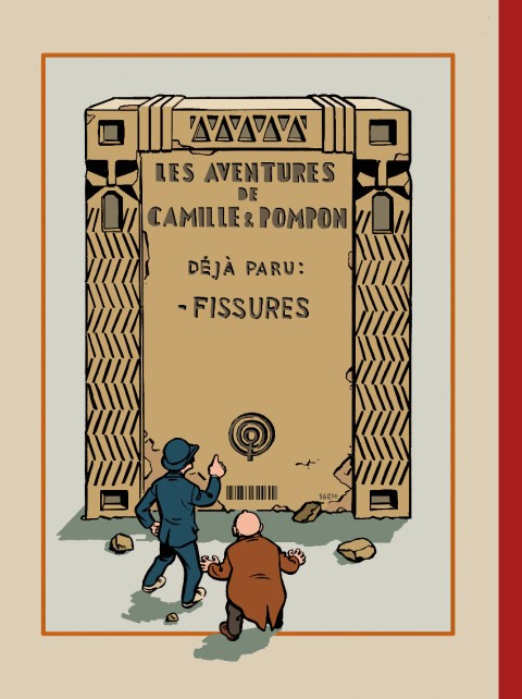 Verso de l'album Les aventures de Camille et Pompon 1 Fissures