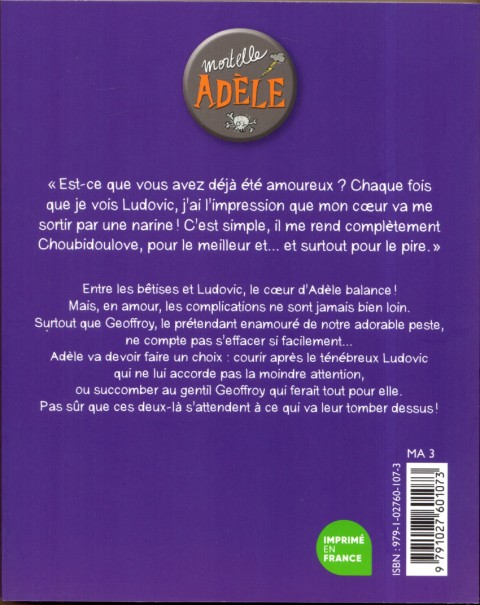 Verso de l'album Mortelle Adèle Tome 10 Choubidoulove