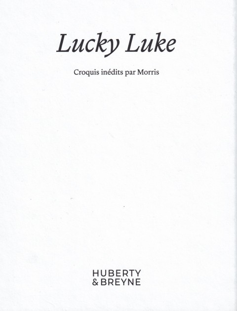 Verso de l'album Lucky Luke - Croquis inédits