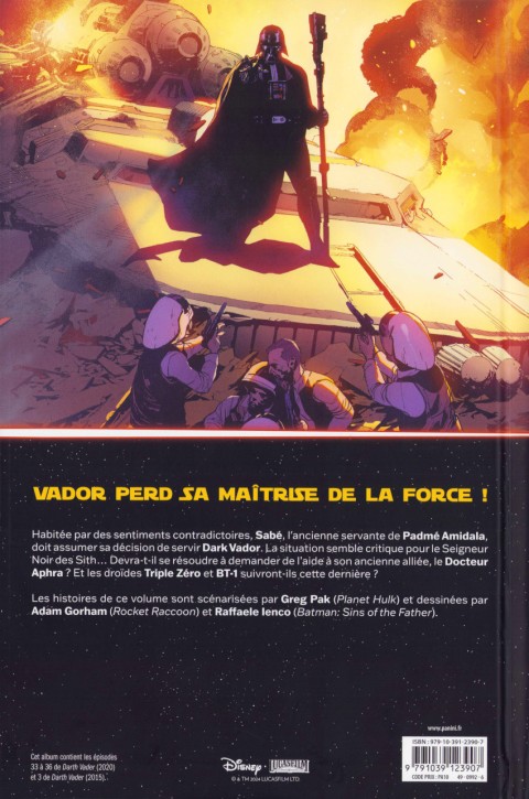 Verso de l'album Star Wars - Dark Vador Tome 7