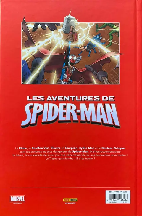 Verso de l'album Les aventures de Spider-Man 5 Sinister Six