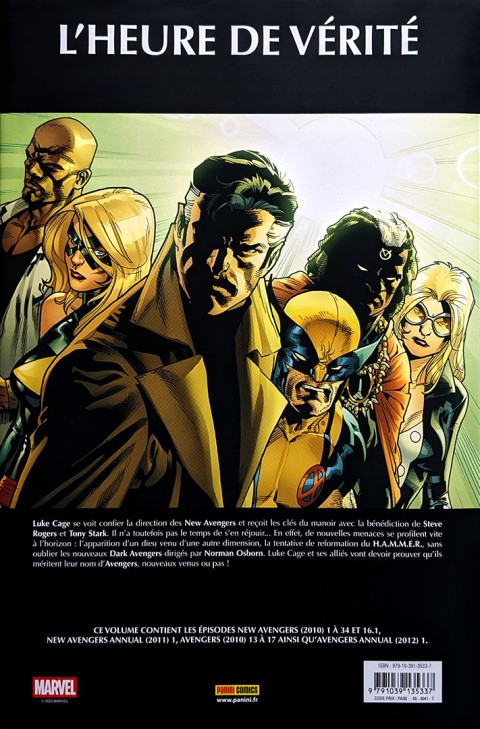 Verso de l'album The New Avengers Volume 3