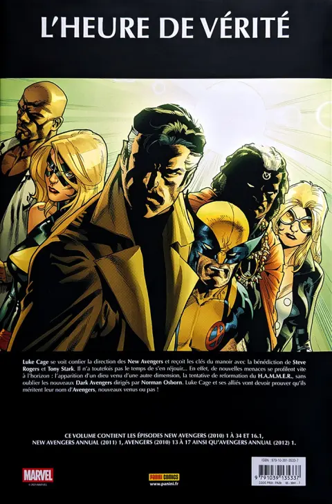 Verso de l'album The New Avengers Volume 3