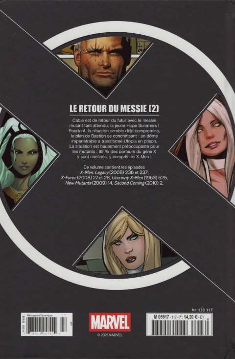 Verso de l'album X-Men - La Collection Mutante Tome 117 Le retour du Messie