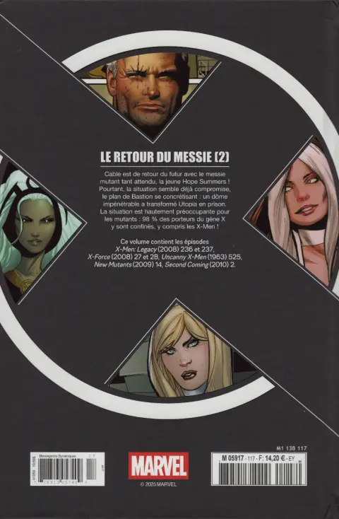 Verso de l'album X-Men - La Collection Mutante Tome 117 Le retour du Messie