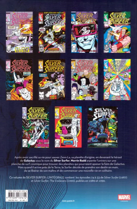 Verso de l'album Silver Surfer - L'intégrale Tome 6 1989-1990