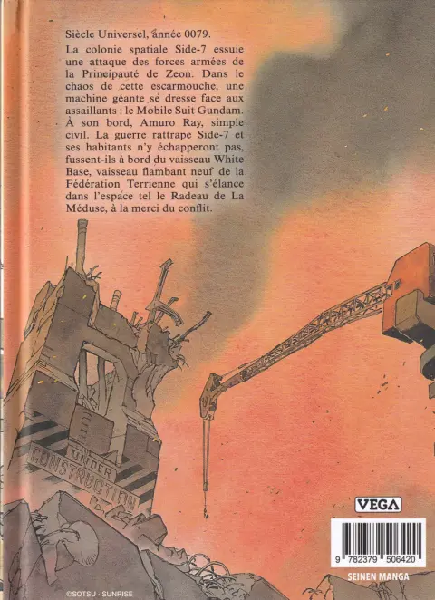 Verso de l'album Mobile Suit Gundam - The Origin I Activation