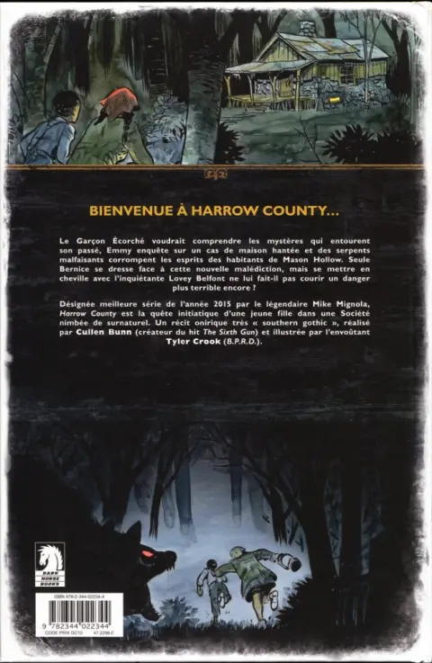 Verso de l'album Harrow County Tome 3 Charmeuse de serpents