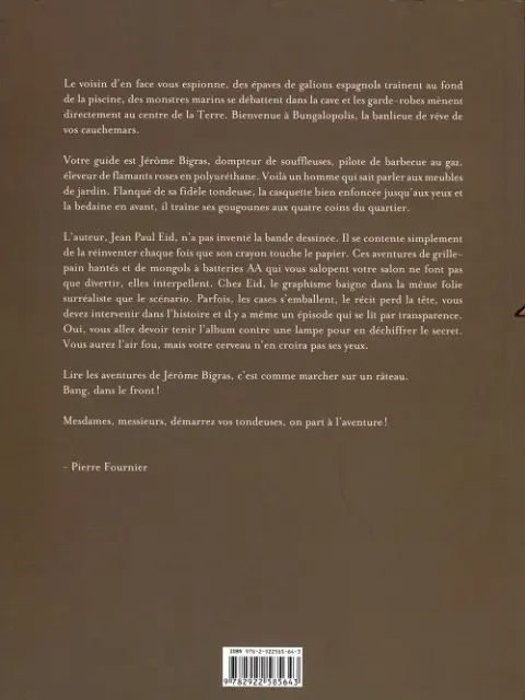 Verso de l'album Jérôme Bigras Tome 3 Des tondeuses et des hommes