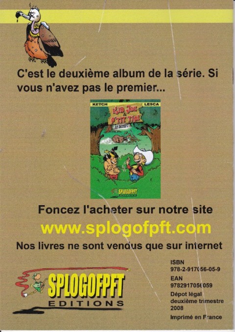 Verso de l'album Kid Joe & P'tit Tipi Tome 2 Ça va barder !