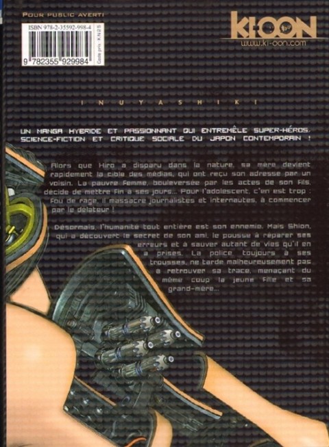 Verso de l'album Last Hero Inuyashiki 6