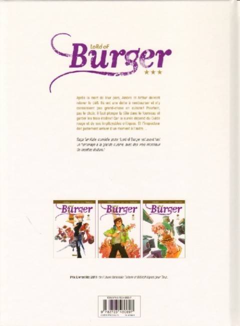Verso de l'album Lord of Burger Tome 2 Étoiles Filantes