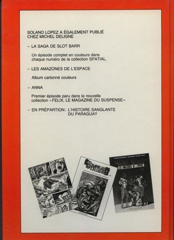 Verso de l'album Les mémoires du commando Aigle Noir