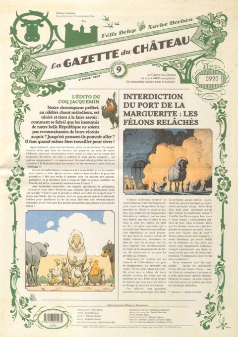 Couverture de l'album La Gazette du Château N° 9
