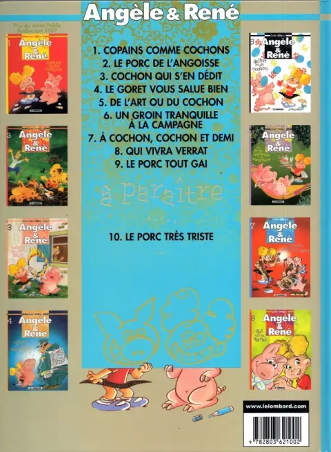 Verso de l'album Angèle & René Tome 9 Le porc tout gai