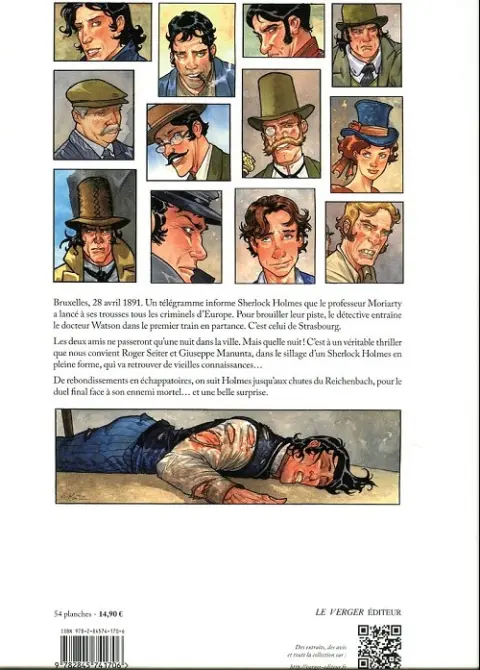 Verso de l'album Sherlock Holmes Tome 2 Retrouvailles à Strasbourg