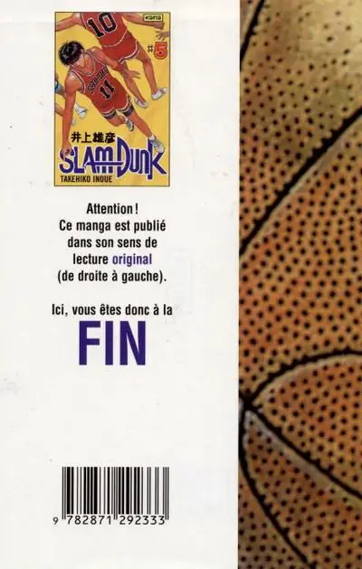 Verso de l'album Slam Dunk #5