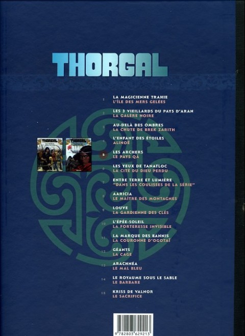 Verso de l'album Thorgal Tome 5 Les archers / Le pays Qâ