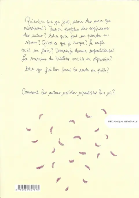 Verso de l'album La vie d'artiste