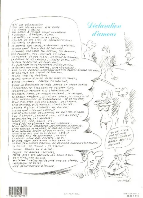 Verso de l'album À bas l'amour copain !