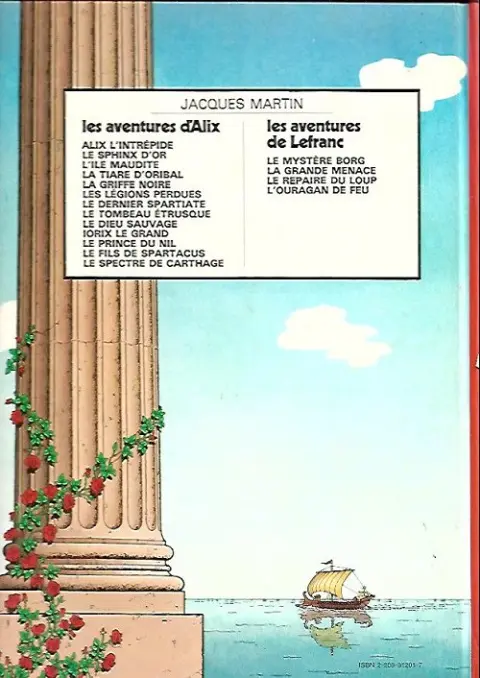 Verso de l'album Alix Tome 6 Les légions perdues