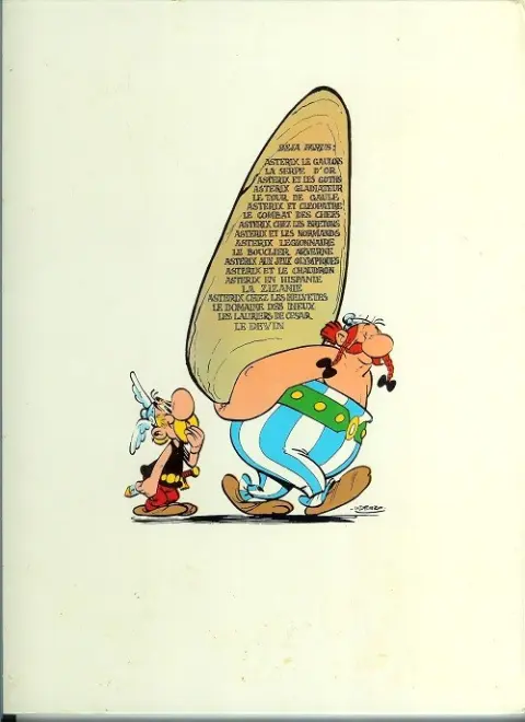 Verso de l'album Astérix Tome 6 Astérix et Cléopâtre